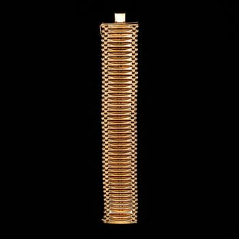 ARMBAND, guld 18K, stämplad Brevet, 1950-60-talet. Vikt 67 gram.