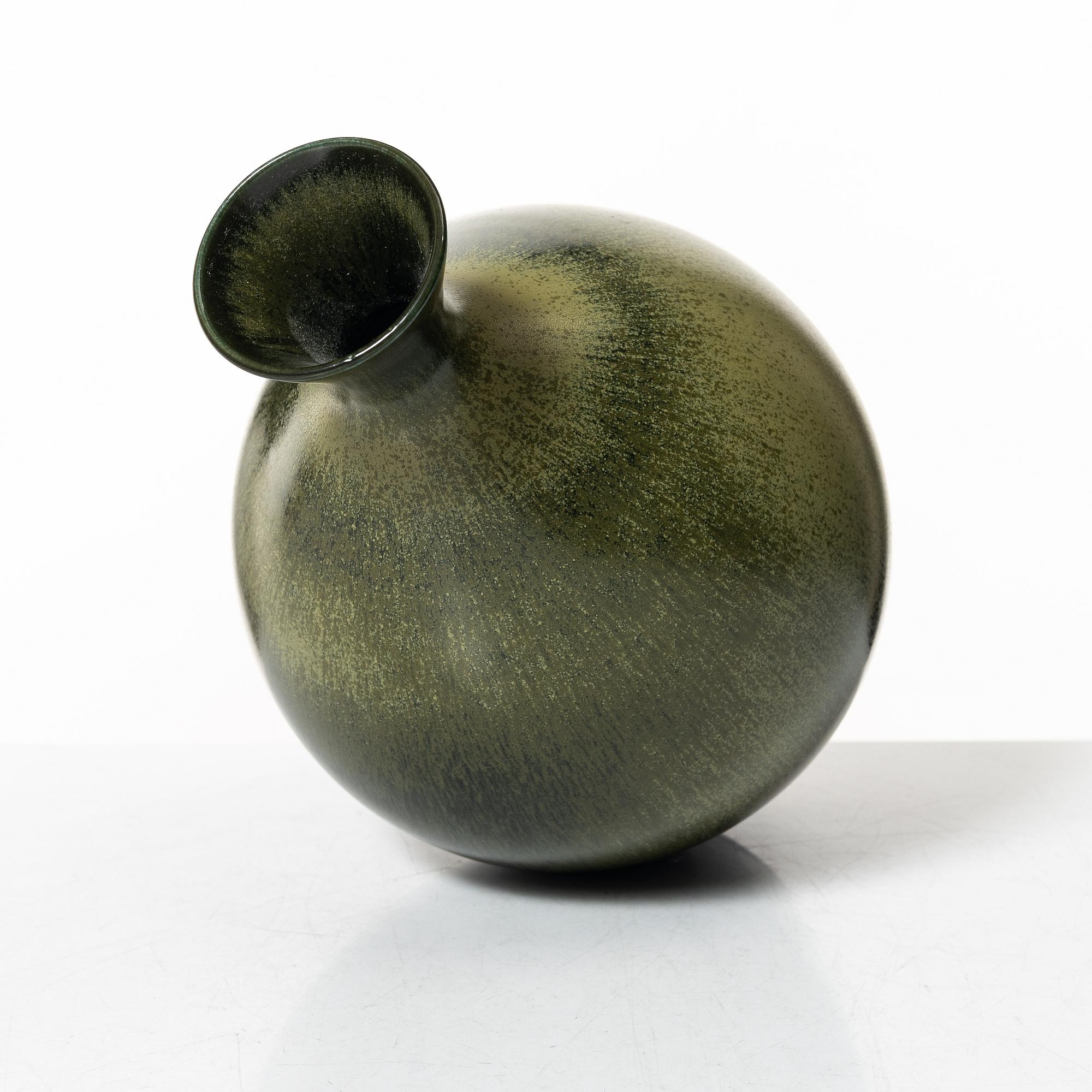 Sven Wejsfelt, a unique stoneware vase Gustavsberg, signed and dated 86.