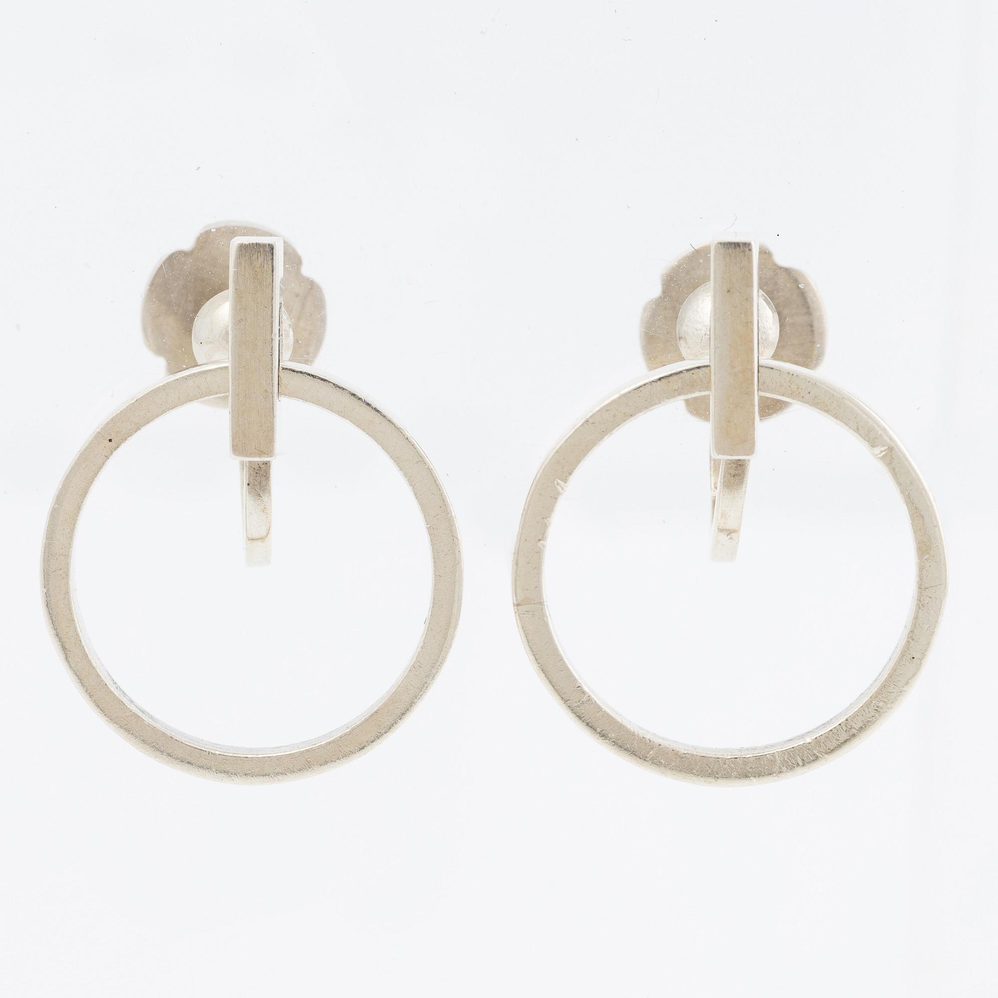 Wiwen Nilsson, earrings, a pair, silver.