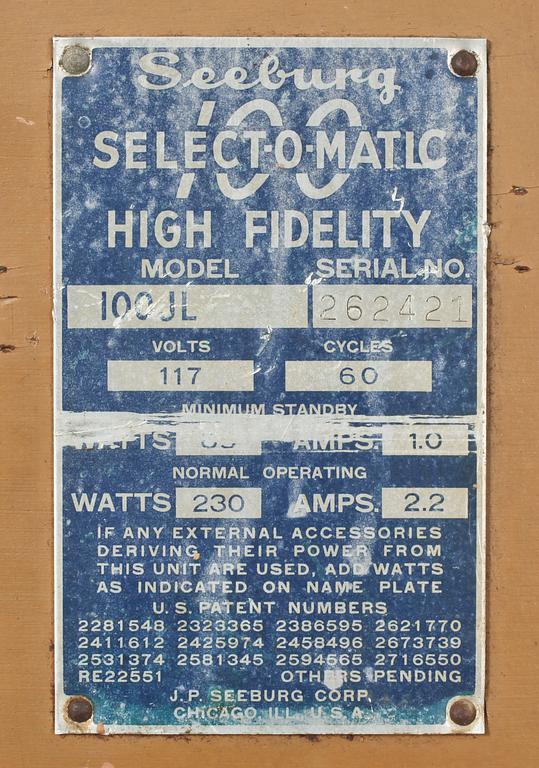 JUKEBOX, "100JL", Seeburg, USA, 1900-talets mitt.