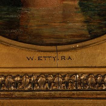 WILLIAM ETTY, olja på pannå, signerad, 1800-talets första hälft.
