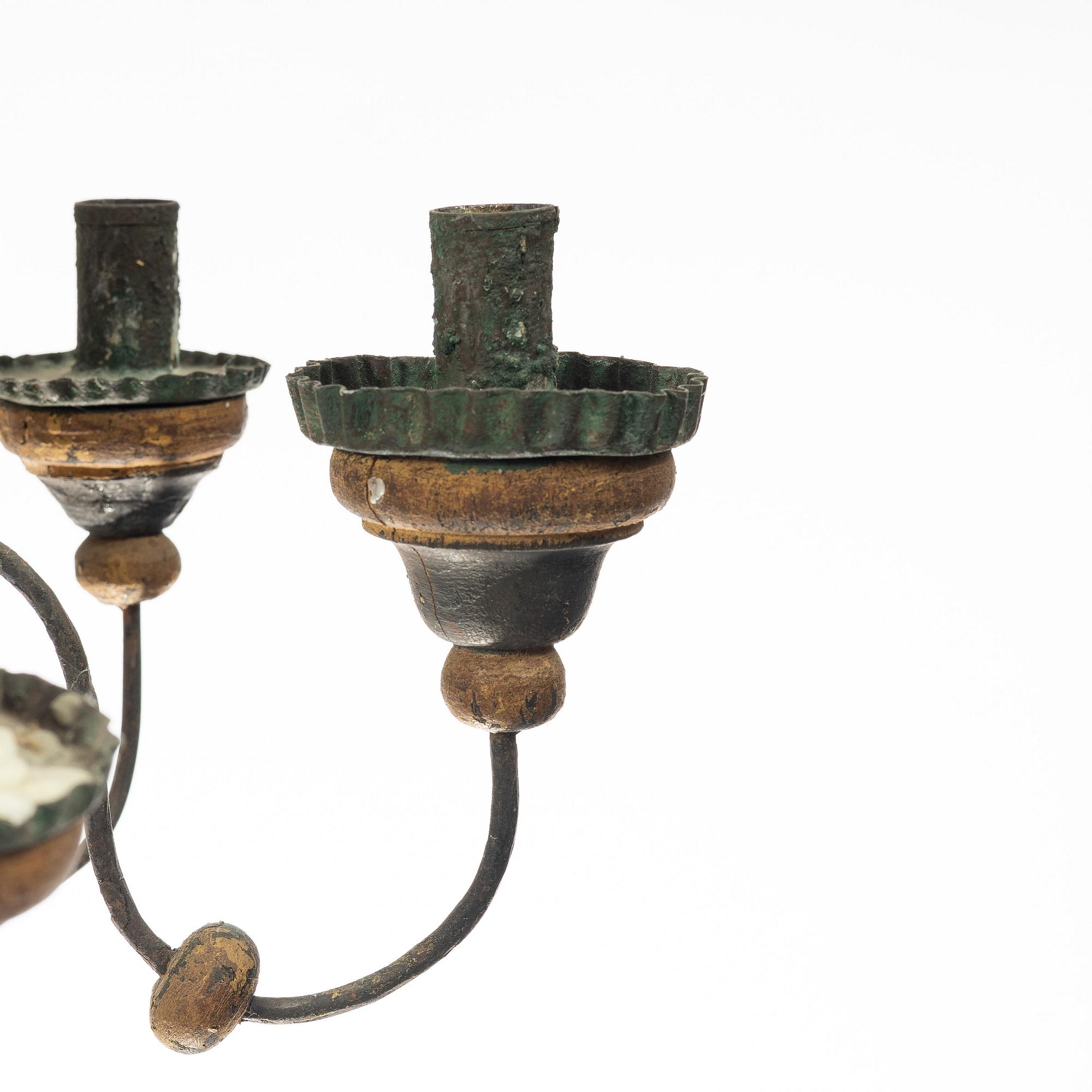 Candle holder. Folk art, Jämtland, late 19th century.