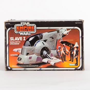 STAR WARS, Slave 1, Cloud Car, Vehicle Maintenance Energizer samt Tri-pod laser cannon i kartonger, Kenner, 1980-tal.