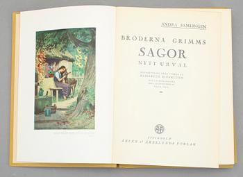 BÖCKER, 2 st. Bröderna Grimm Sagor, Andra samlingen, Åhlen och Åkerlunds Förlag, 1927. Första och andra delen.