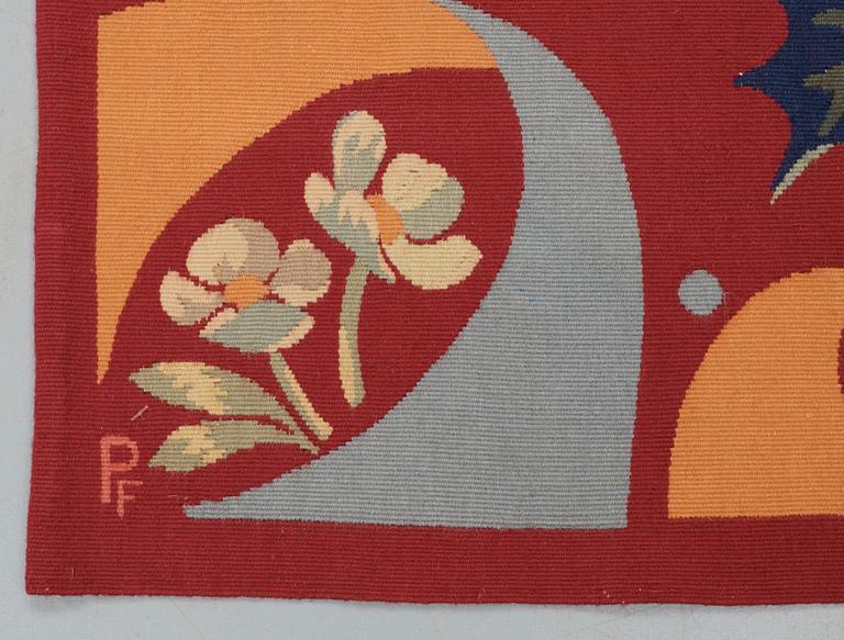 TAPESTRY. "Höst-Vinter". Tapestry weave (gobelängteknik). 163,5 x 219 cm. Signed PF G. DEVÈCHE.