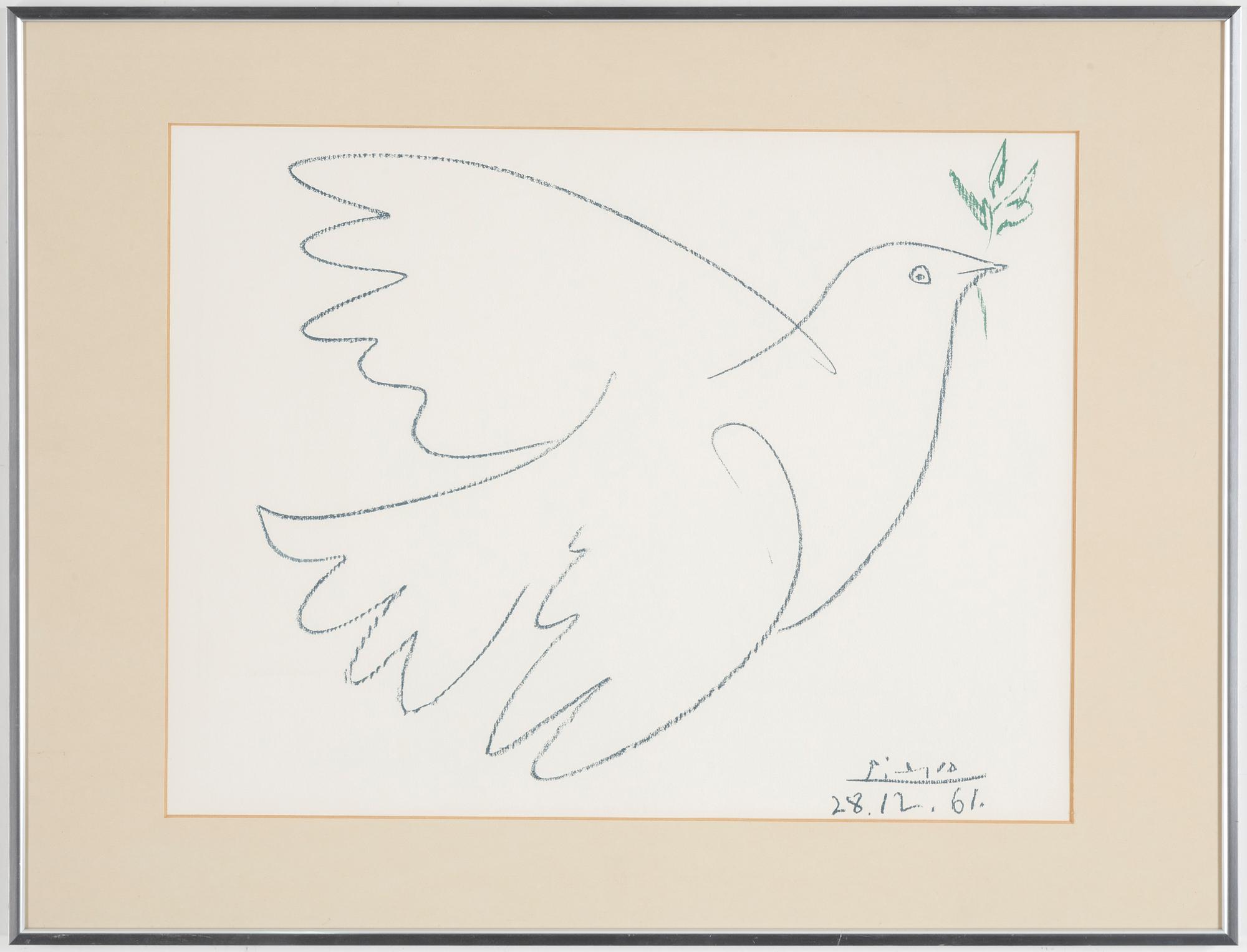 PABLO PICASSO, after, print, signed and dated in print.