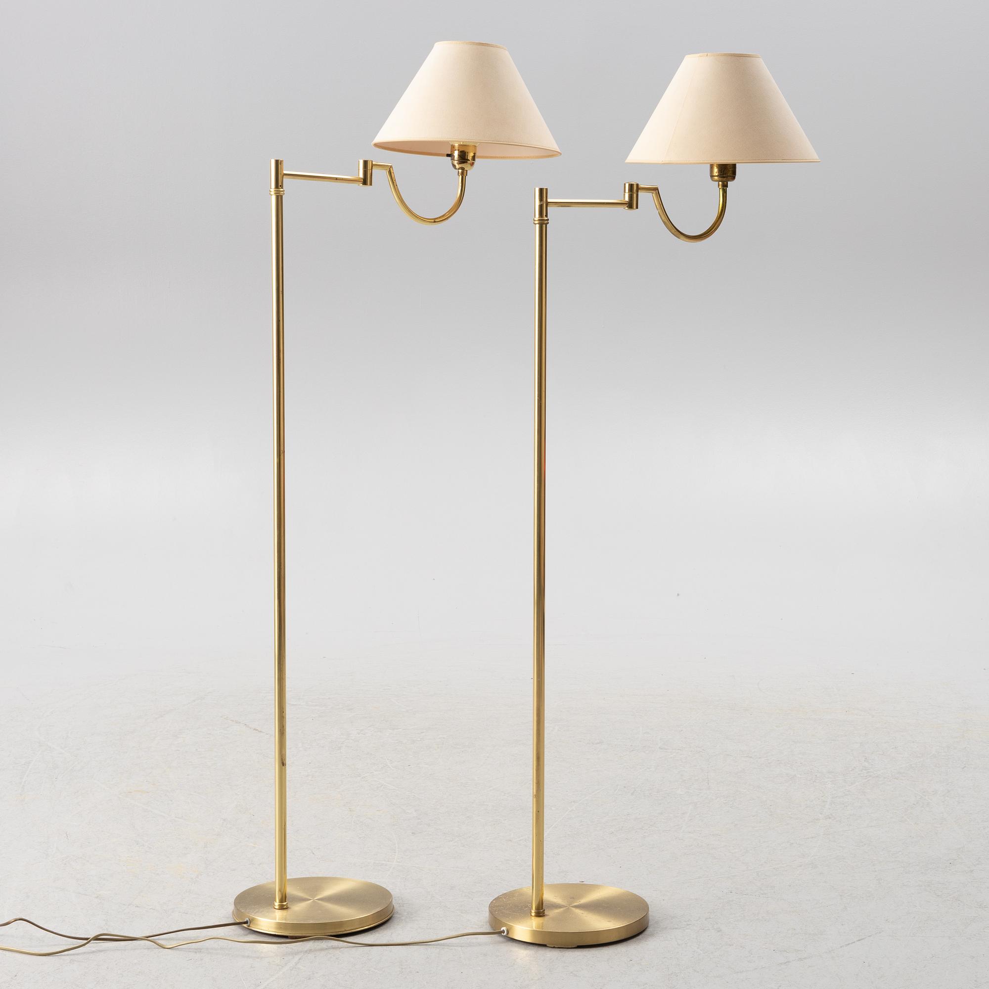 Golvlampor, ett par/snarlika, EWÅ, 1900-talets andra hälft.