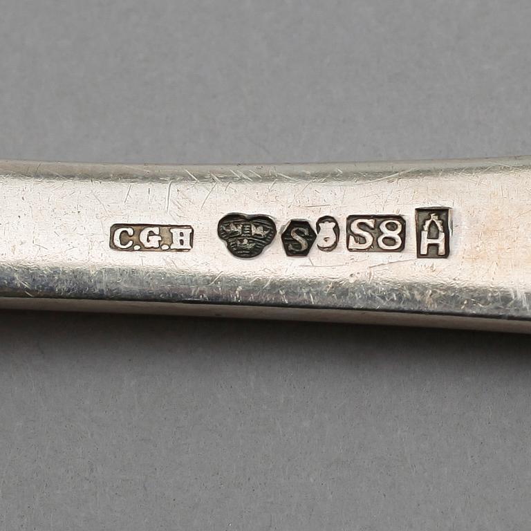 BESTICK, 16 delar, silver, olika modeller, 1900-tal. Vikt ca 292 gram.