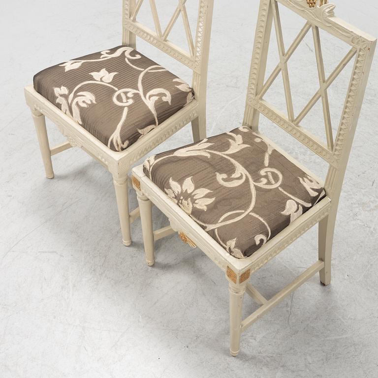 Stolar, 6 st snarlika, sengustavianska, Lindome, 1800-tal.