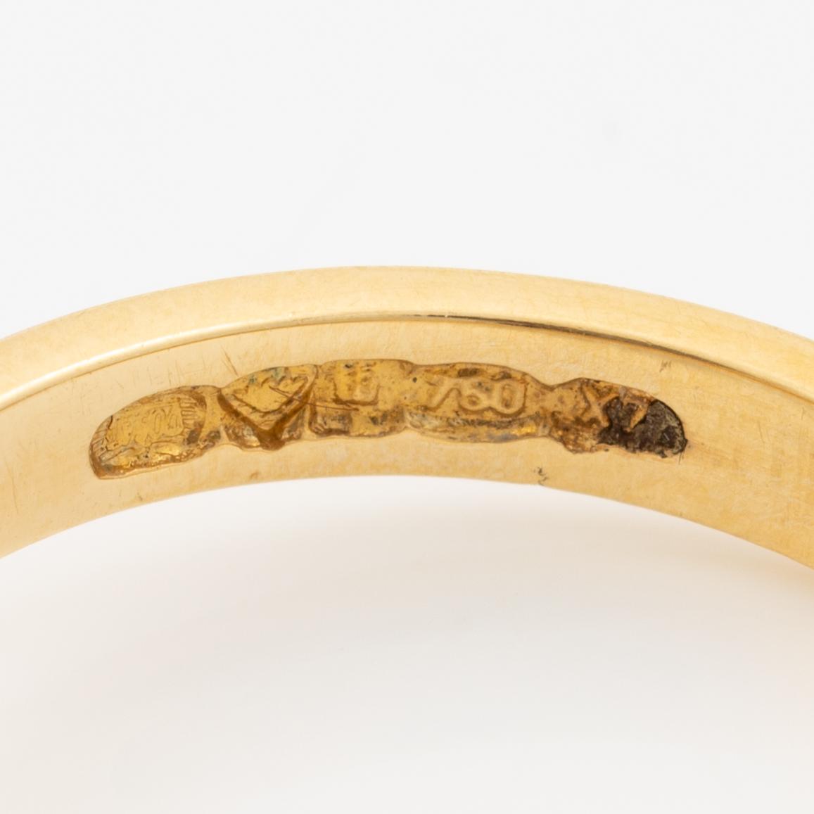 Lapponia, ring 18K gold set with an octagonal-cut diamond, Finland 1978.