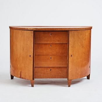 Gunnar Asplund, a Swedish Grace birch sideboard, 1910- 1920's.