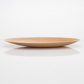 Tapio Wirkkala, a plywood dish, signed TW.