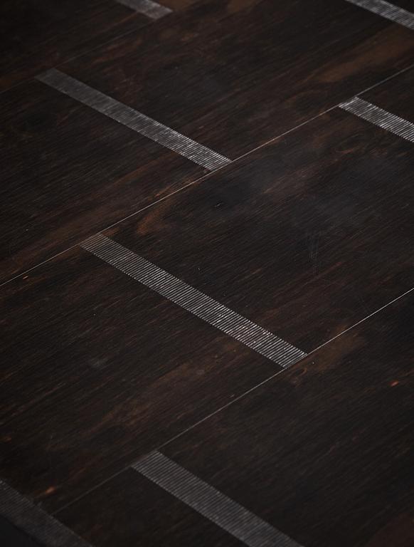 Hjalmar Jackson, A Hjalmar Jackson ebony and pearwood desk/library table, Stockholm ca 1934.