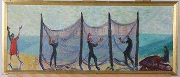 OKÄND KONSTNÄR, olja på pannå, 1900-tal.