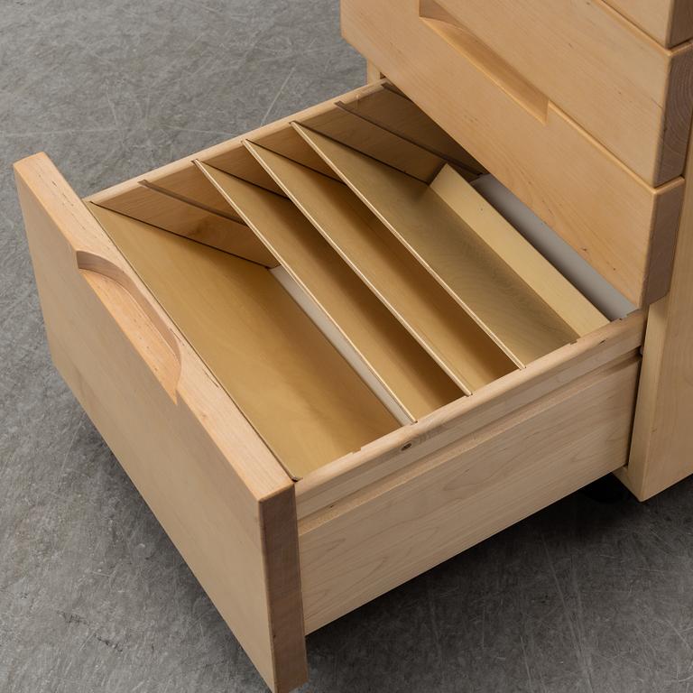 ALVAR AALTO, a desk with two chests of drawers, Artek, Finland.