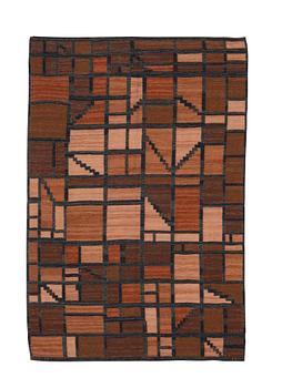 335. Irma Kronlund, a carpet, flat weave, ca 219,5 x 148 cm, Signed KLH IK.