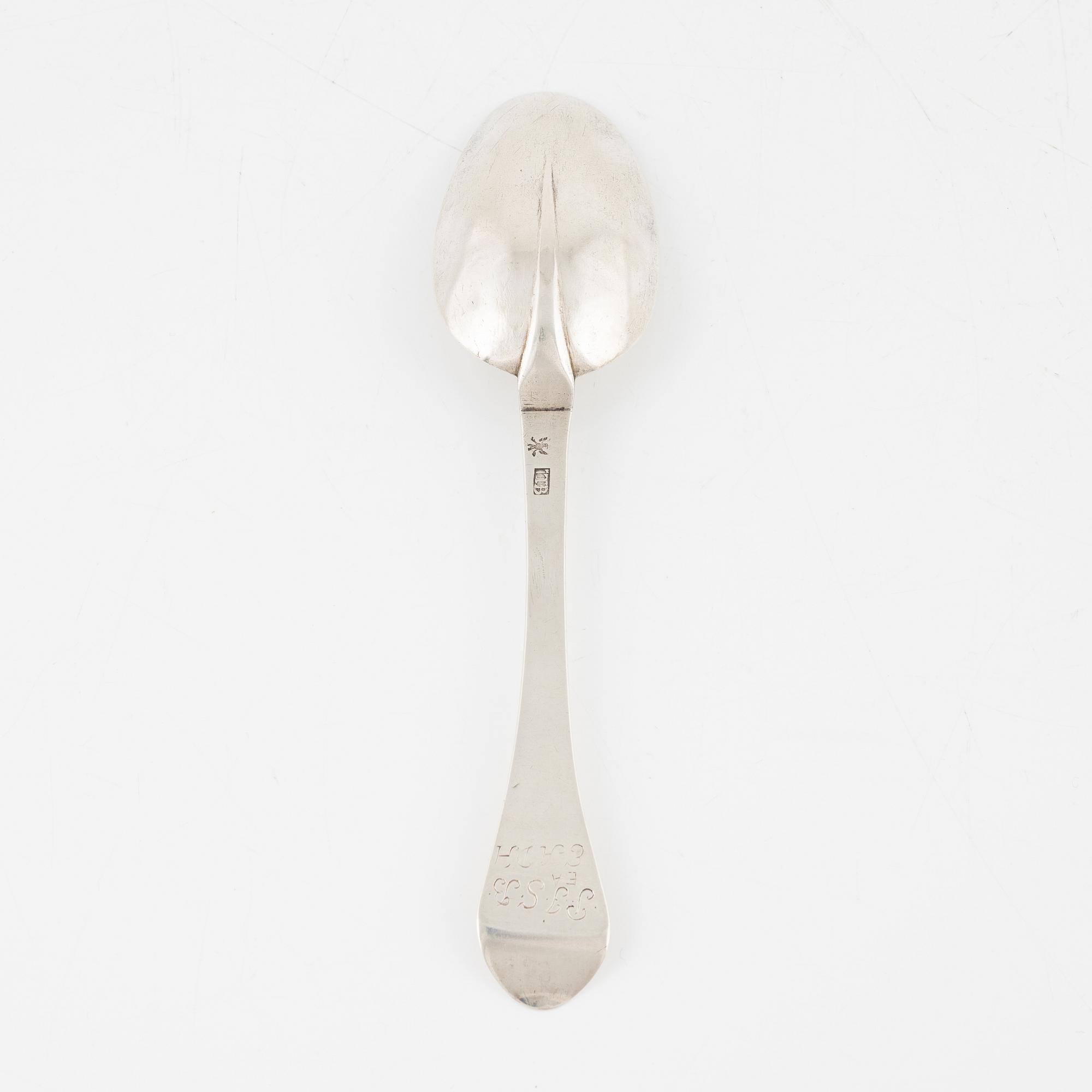 A Swedish Silver Rat-Tail Spoon, mark of Thomas Beckman the Younger, Örebro, active 1727-1759 (1772).