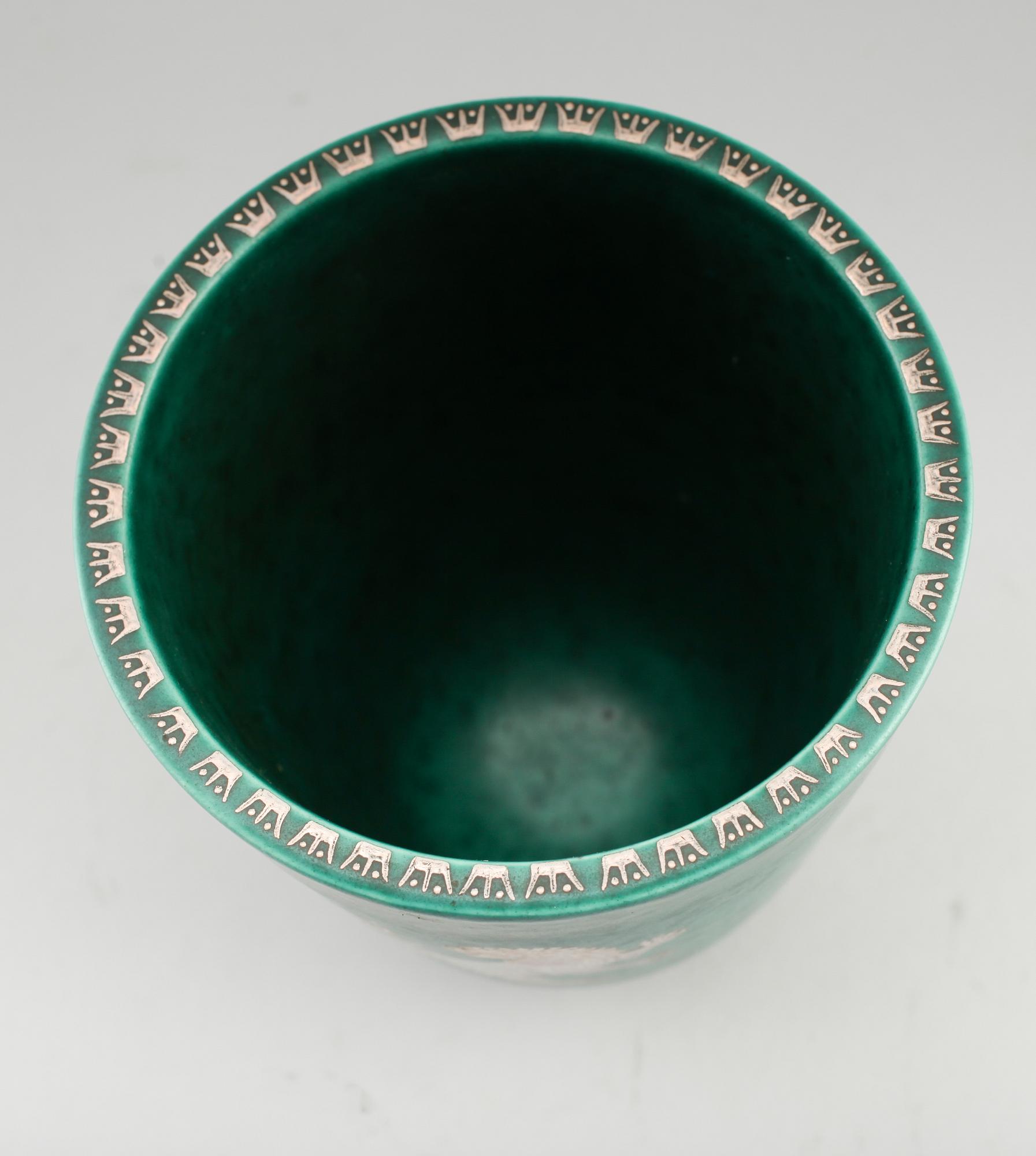 VAS, stengods, "Argenta", Wilhelm Kåge, Gustavsberg.