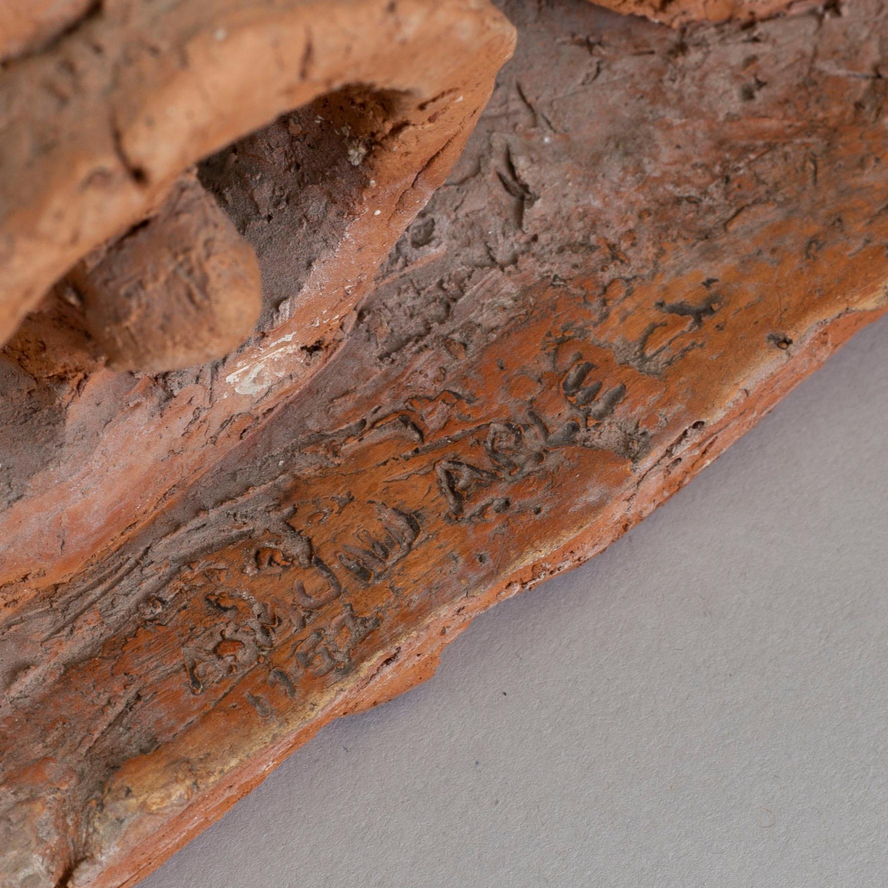 ASMUND ARLE, Skulptur, terracotta, signerad A. Arle och daterad 1953.