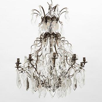 A Louis XV-style chandelier, early 20th century.