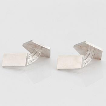 Wiwen Nilsson, a pair of sterling silver cuff-links, Lund, Sweden 1953.