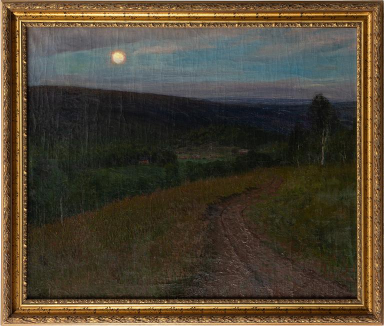 Anshelm Schultzberg, Moonlit path.