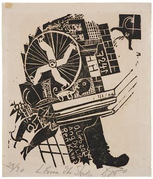938. Otto Dix, "Lärm der Strasse" from "Neun Holzschnitte".