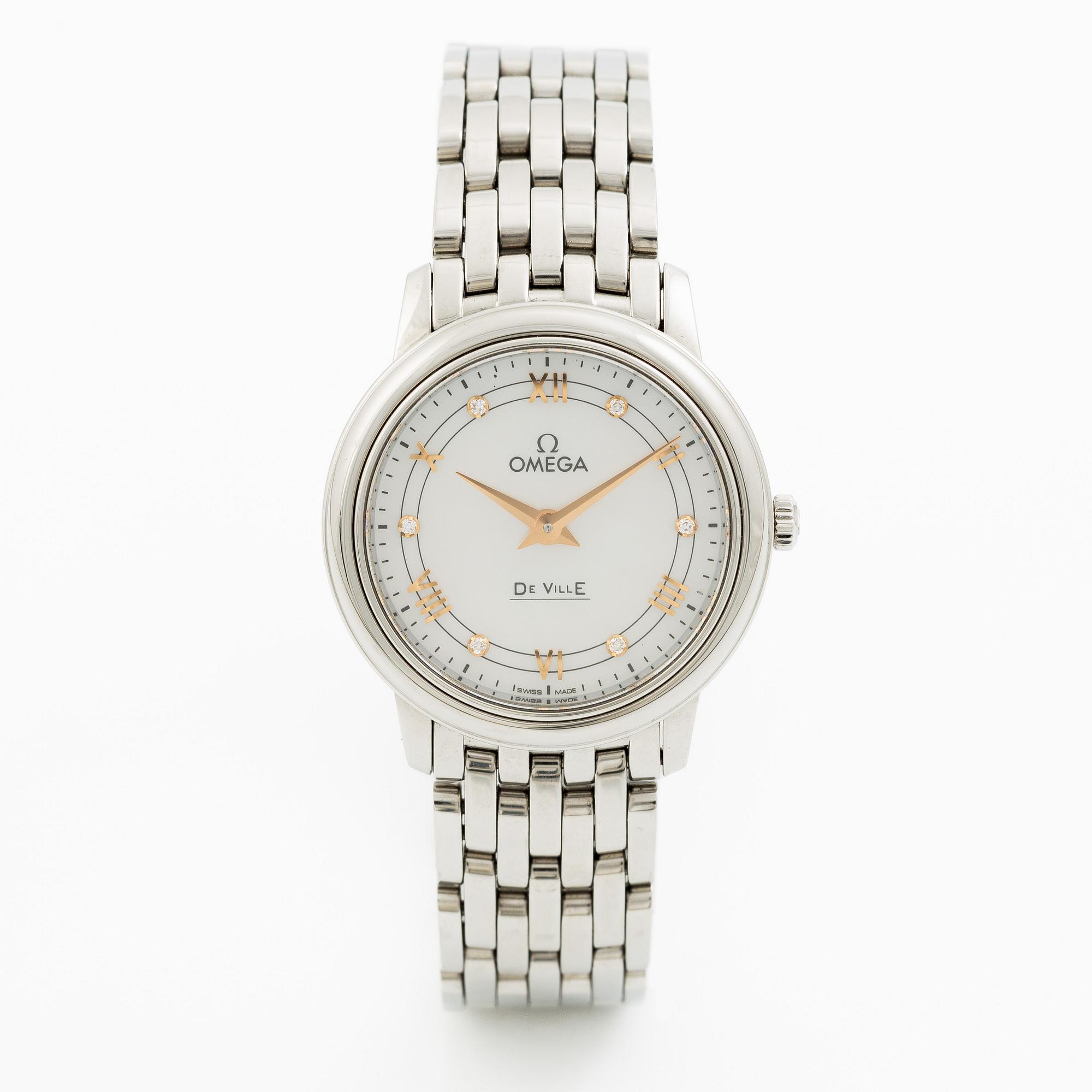 Omega, De Ville, Prestige, "Mother of Pearl Dial", wristwatch, 27.4 mm.