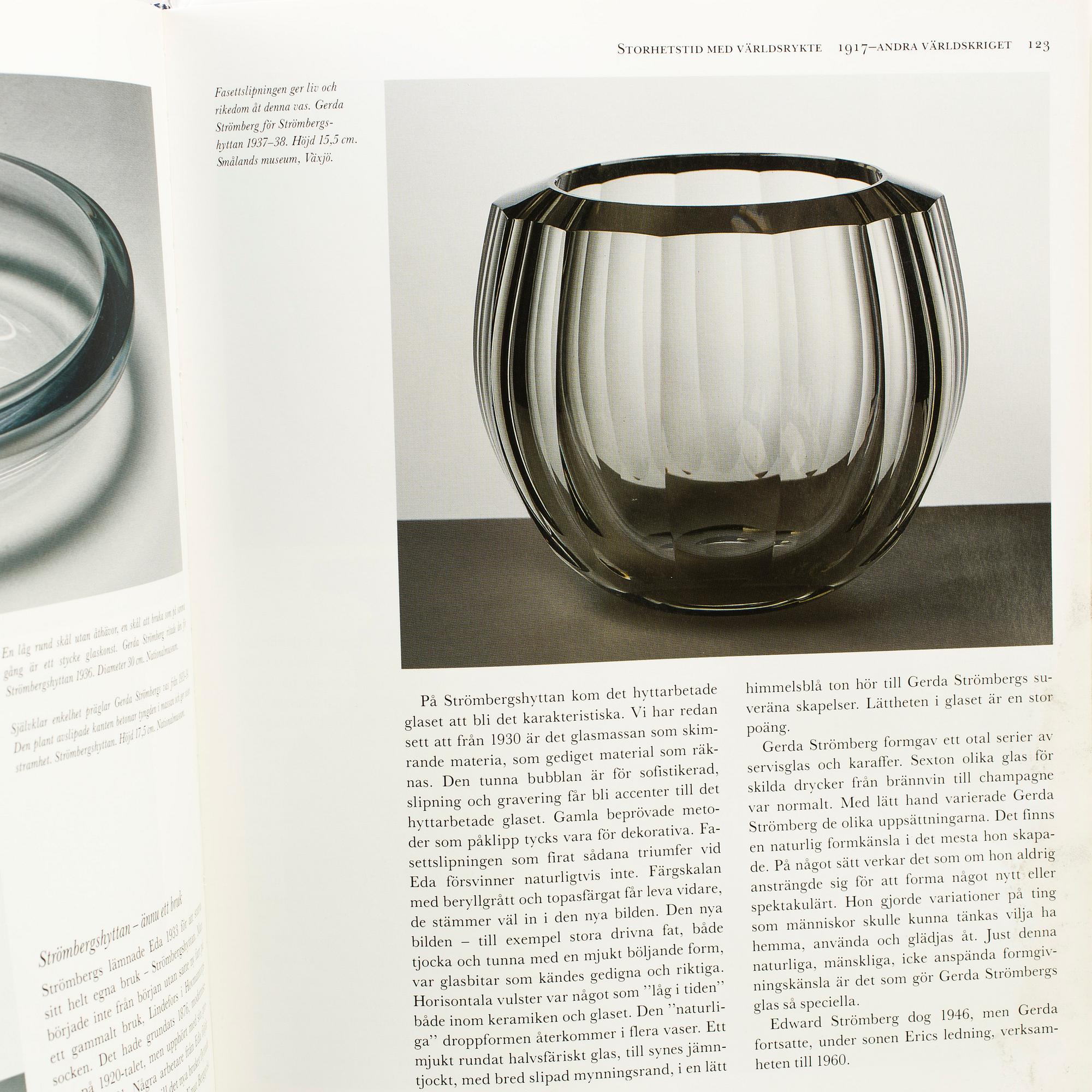 a lot of books about swedish and norwegian glass, including "Svenskt glas", Jan Brunius, Elisa Steeberg, 1995.