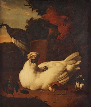 858. Melchior de Hondecoeter, after, Birds in a park.