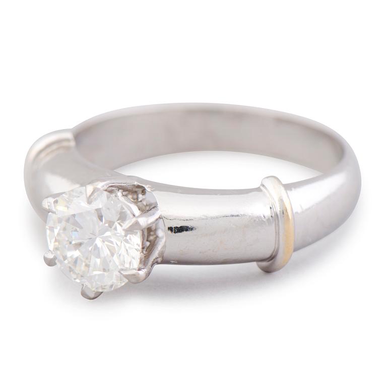 RING, briljantslipad diamant, 18K vitguld.