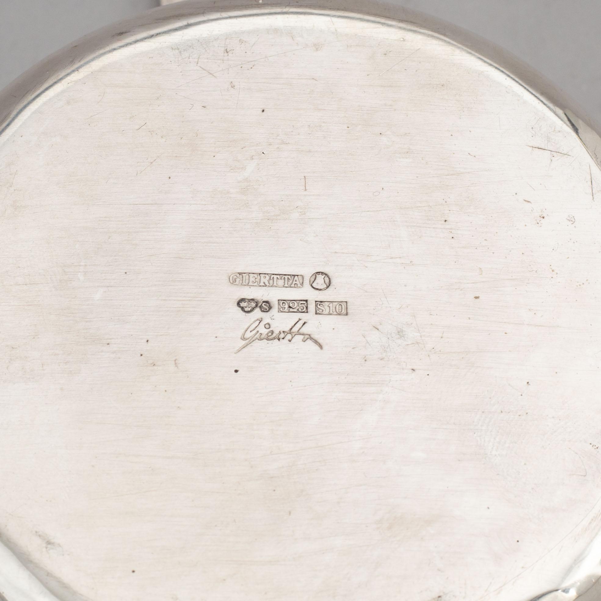 CLAËS GIERTTA, a sterling silver coaster, Stocholm 1992.