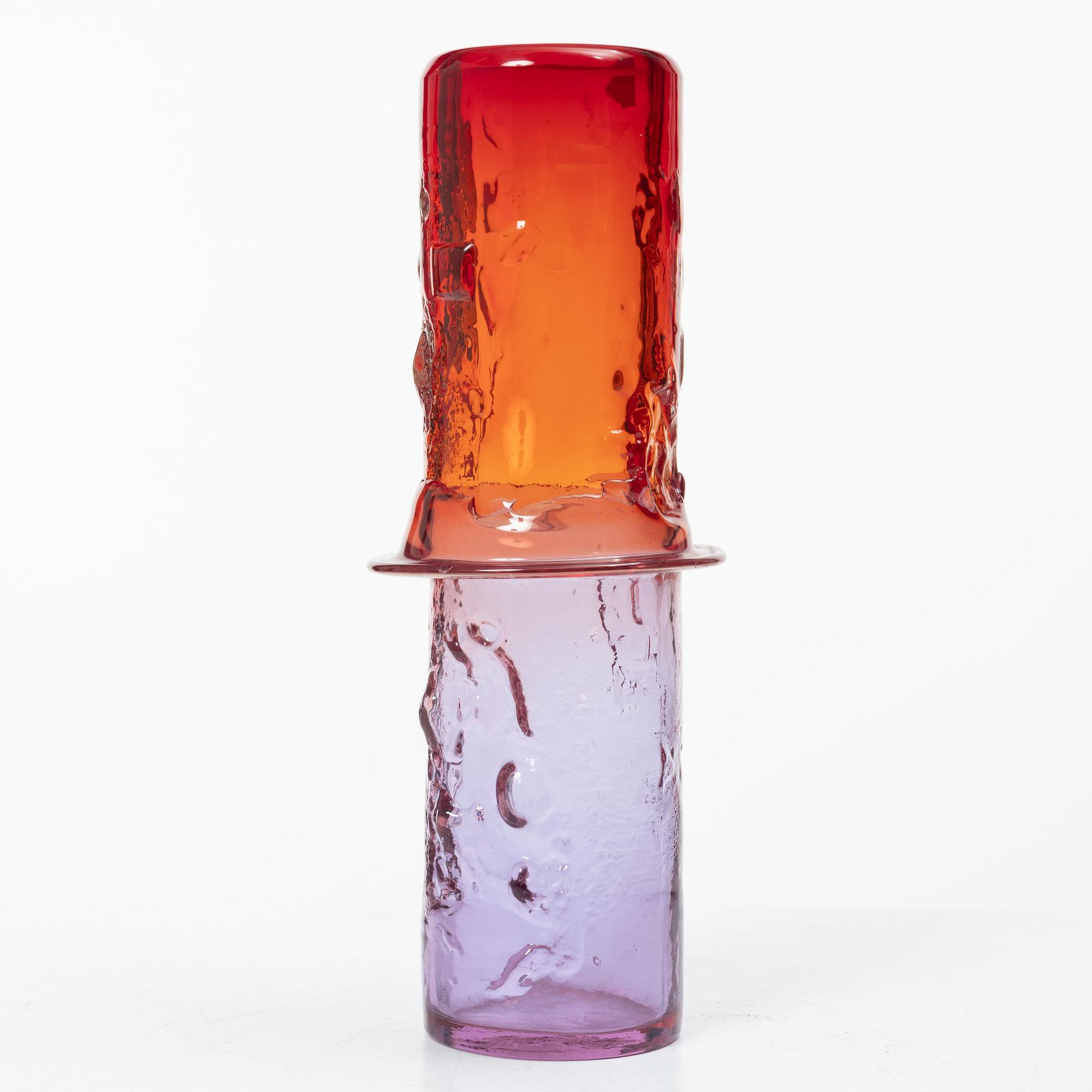 Oiva Toikka, vas, glas, "Bambu", Nuutajärvi Notsjö, 1960-tal.