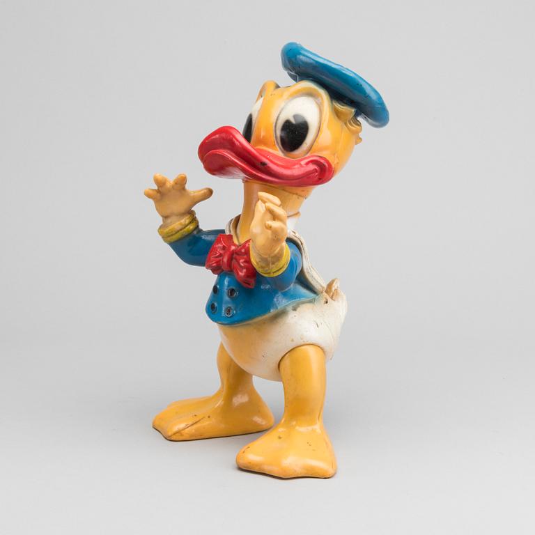 KALLE ANKA-FIGUR, plast, Walt Disney Prod. 1968.