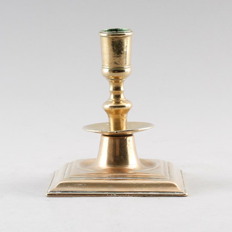 LJUSSTAKE, mässing, barock, 1700-tal.