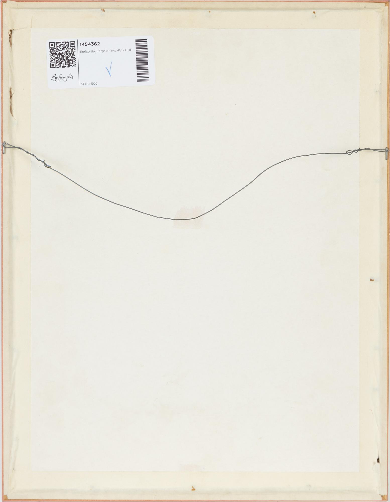 Enrico Baj, färgetsning, signerad och numrerad 41/50.