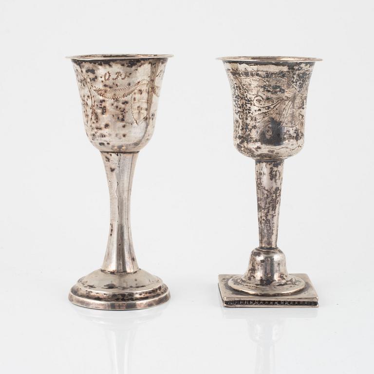 Parti silver, 5 delar, Sverige, 1700-1800-tal.