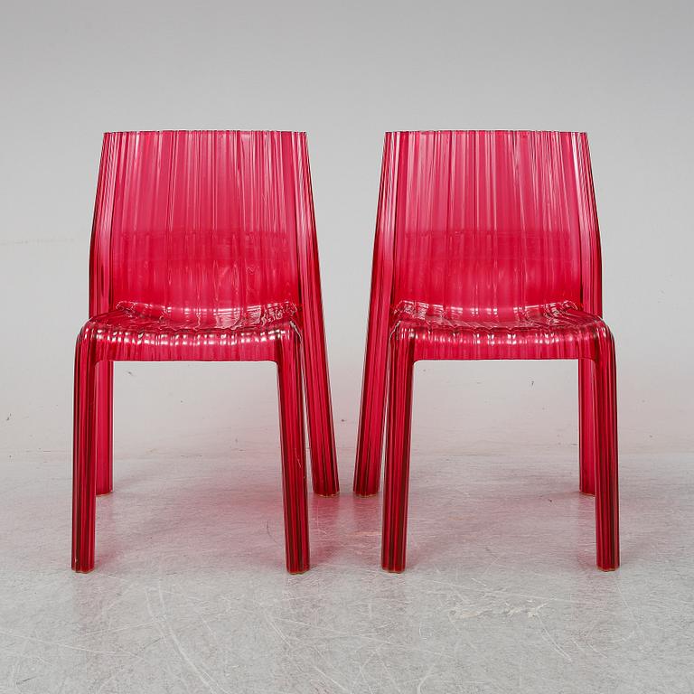 PATRICIA URQUIOLA, 8 'Frilly'  chairs, Kartell, designed 2008.