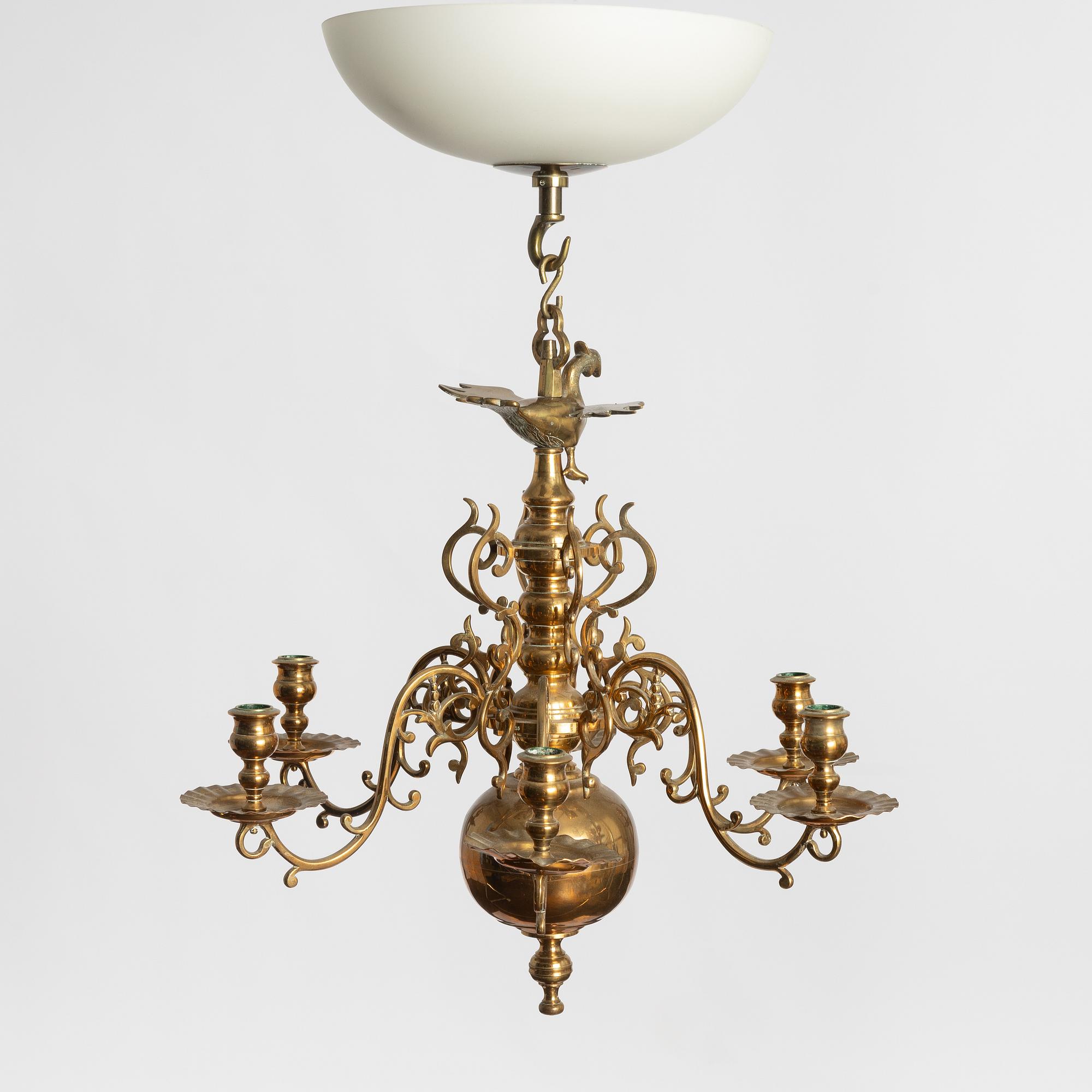 Chandelier, Baroque style, Gusums Bruk.