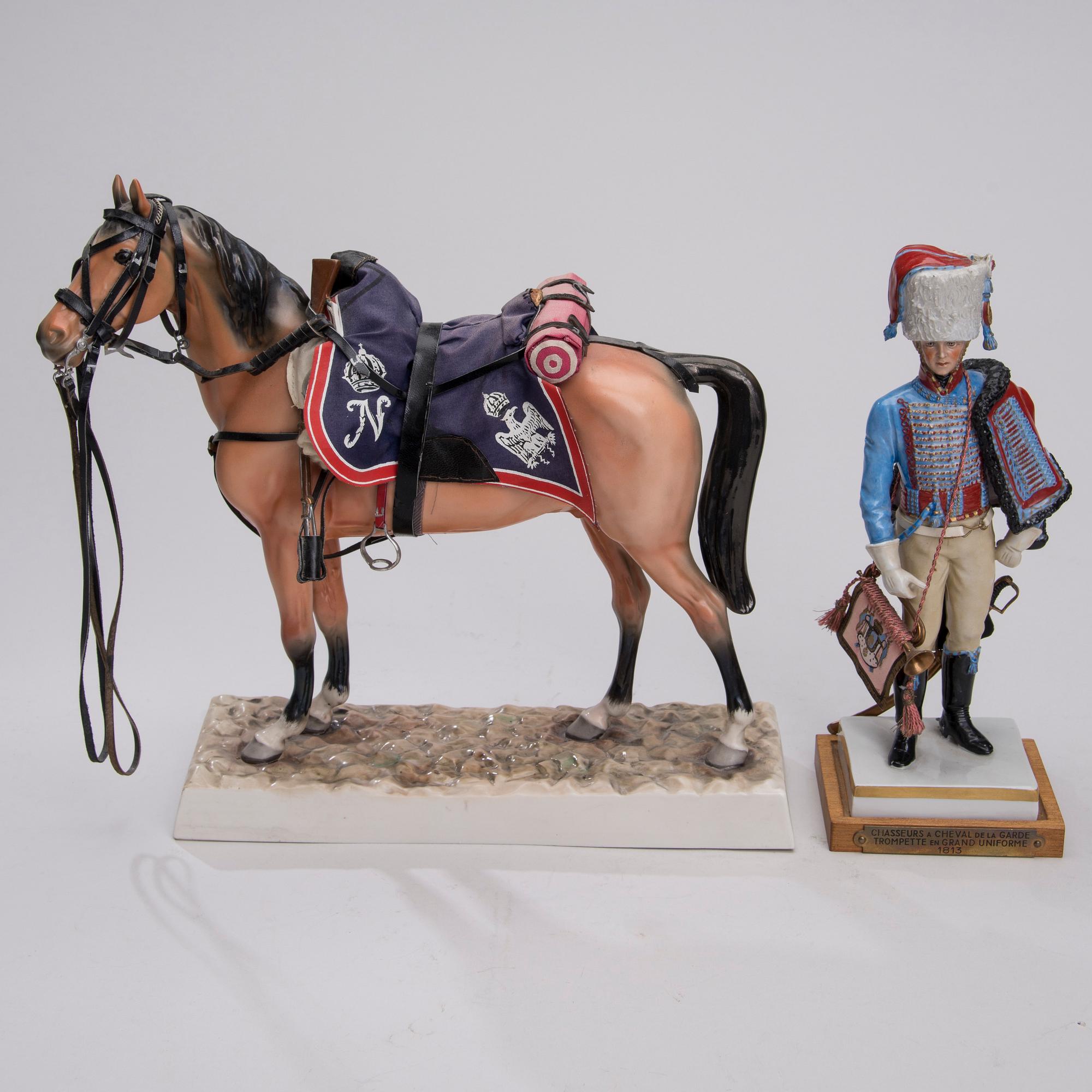 FIGURINER, 2 st, porslin, Les Collections Van Gerdinge, Frankrike, 1900-tal.