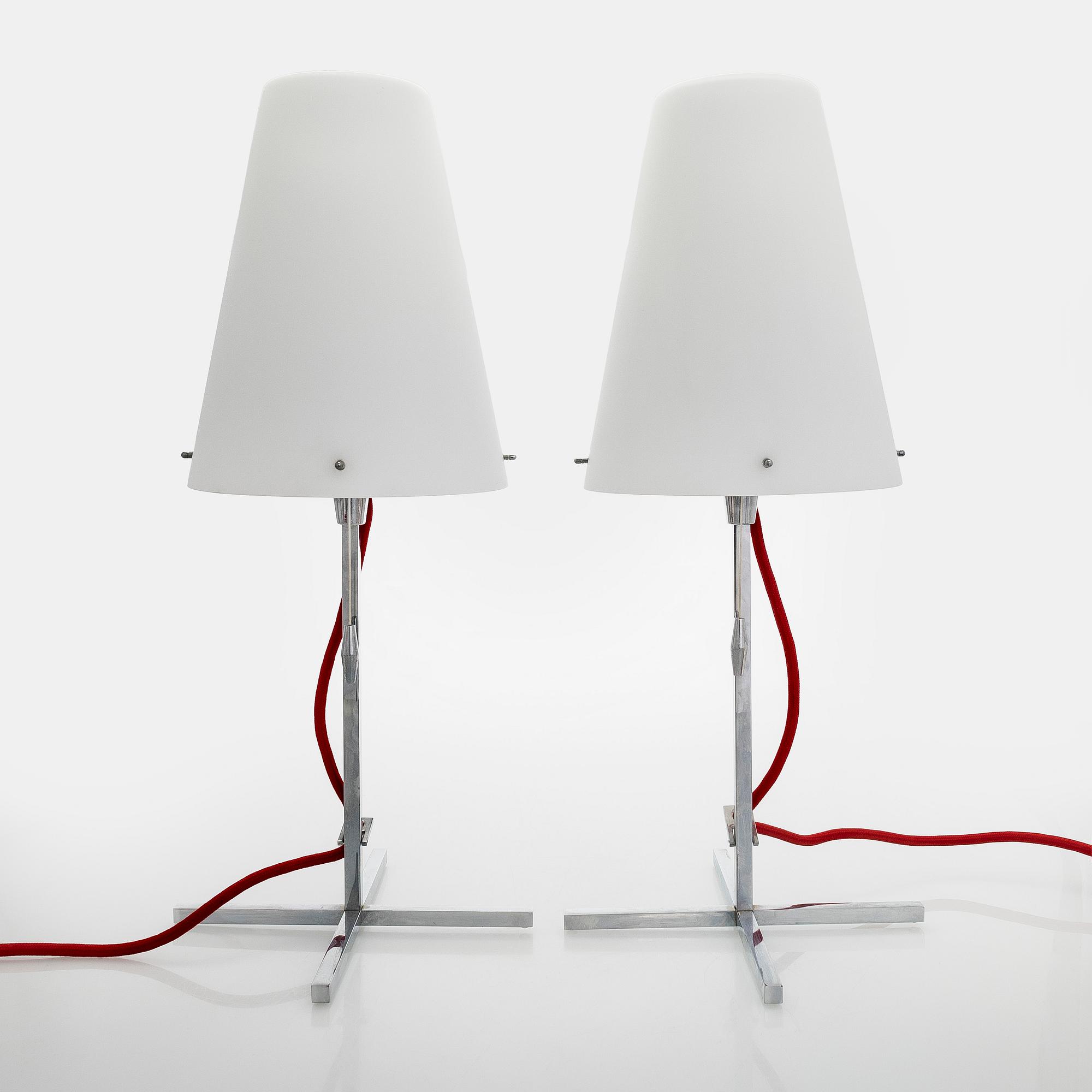 Hannes Wettstein, Bordslampor, ett par, "Thuban Tavolo", Nemo, Italien, 2000-tal.