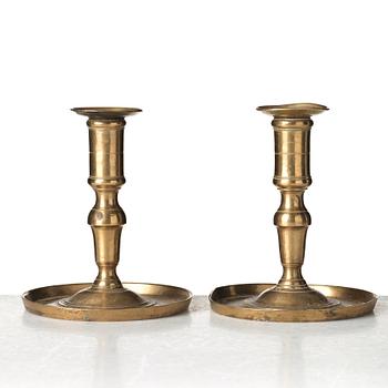 Two Gustavian late 18th century candlesticks, Kungl. Husgerådskammaren.