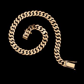ARMBAND, 18K guld, svenska stämplar JP Stockholm 1945. Vikt 12 g.