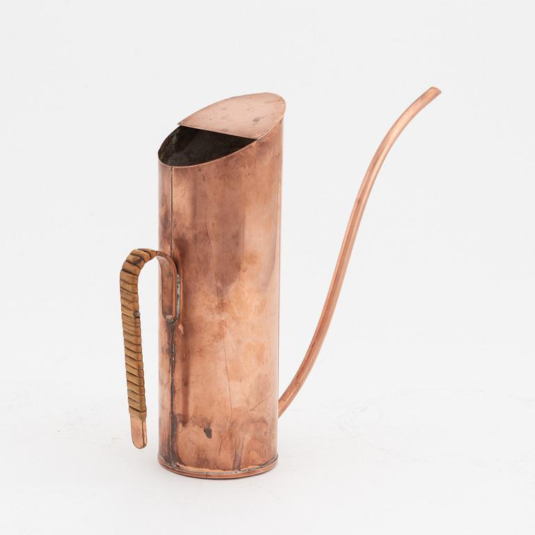 Gunnar Ander, a copper watering can, Ystad Metall, Sweden, second half of the 20th century.