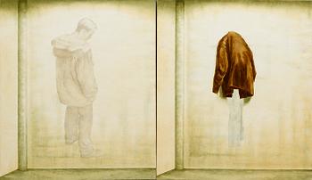 Anna Finney, diptych, oil on panel, both signed 2006.