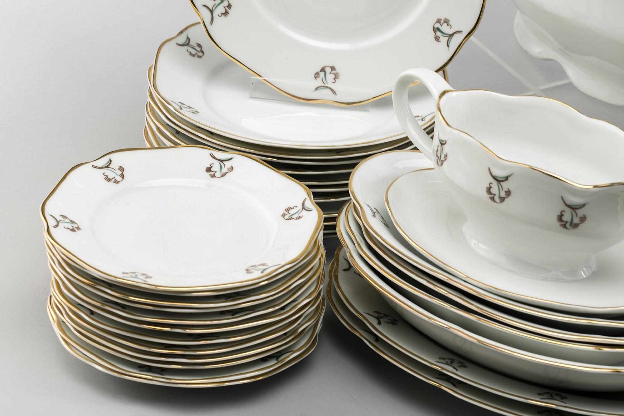 SERVIS, ca 50 delar, porslin, Karlskrona.