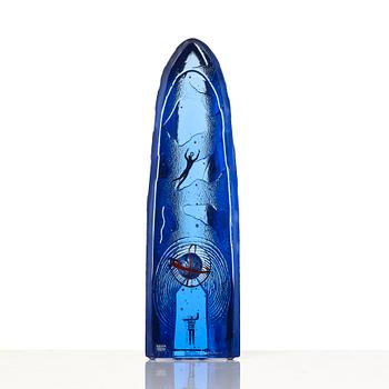 Bertil Vallien, skulptur, "The sky is the limit", glas, Kosta Boda.