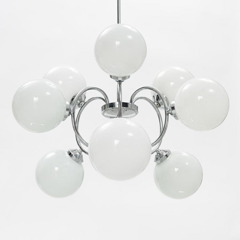 A glass ceiling light, second half of the 20th Century.