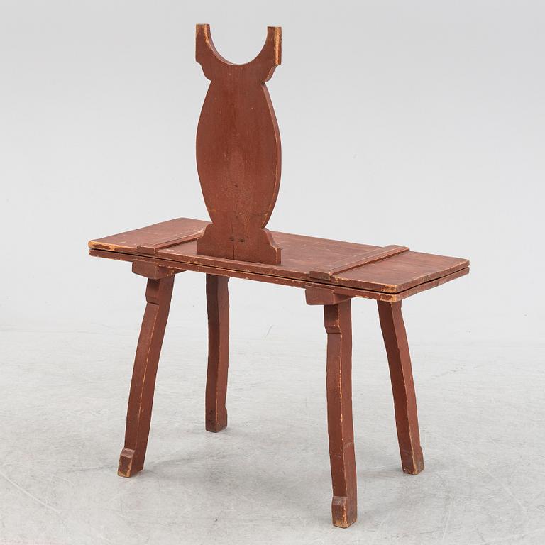 Bordstol, allmoge, 1800-tal.