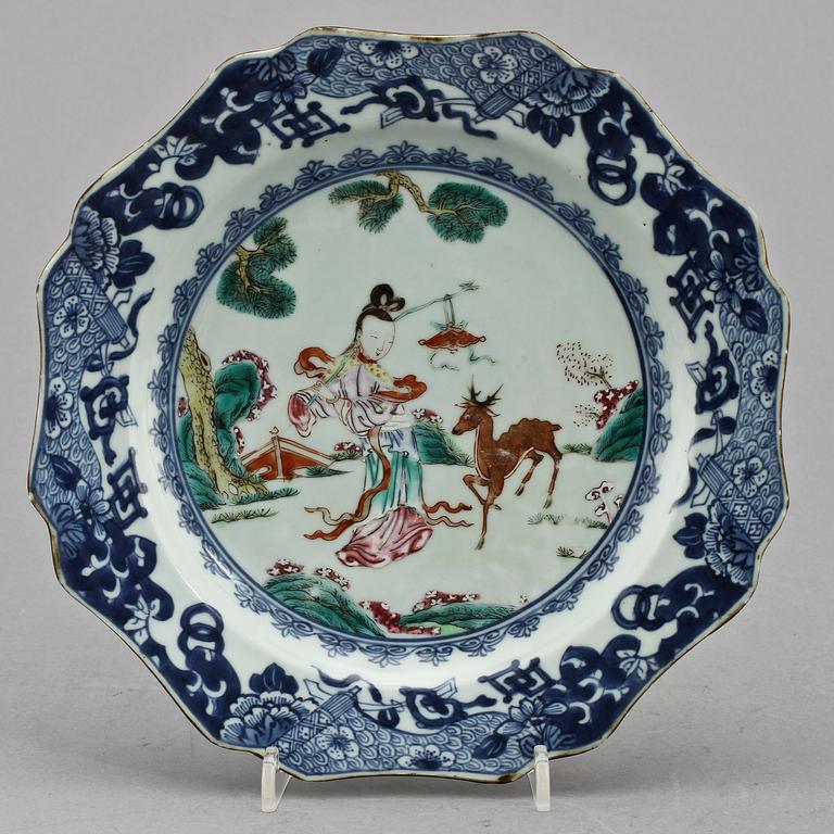 TALLRIK, porslin, Kina, 1700-tal.